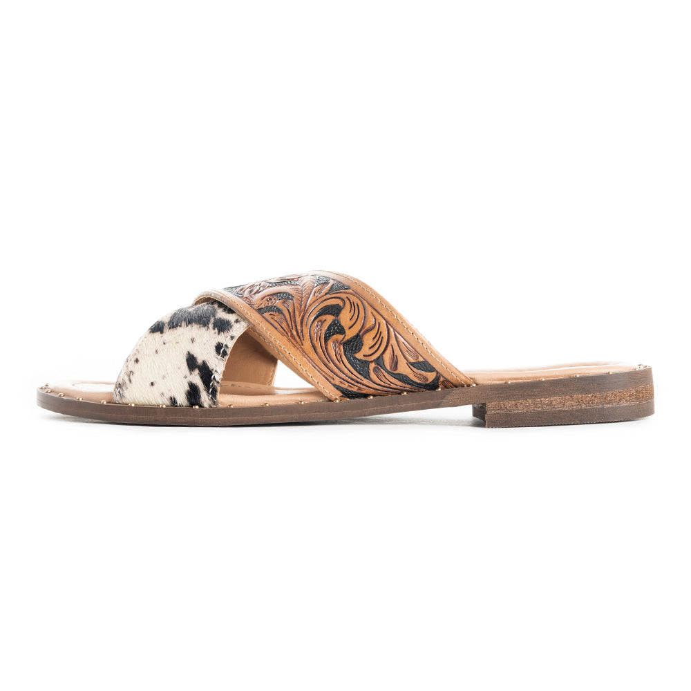 Myra Chappy Leather Slip-On Sandals
