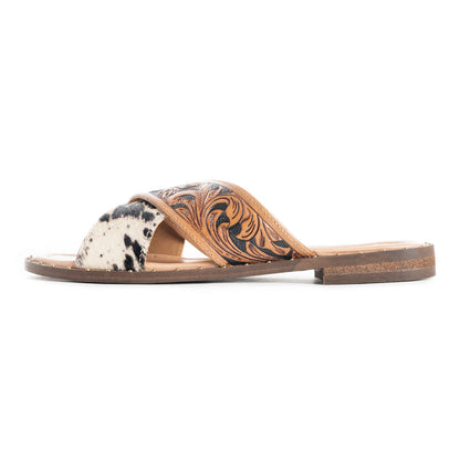 Myra Chappy Leather Slip-On Sandals