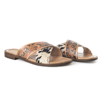 Myra Chappy Leather Slip-On Sandals
