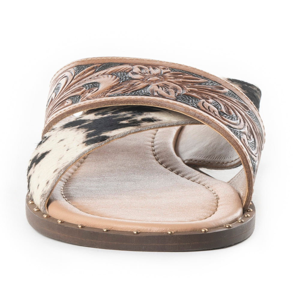Myra Chappy Leather Slip-On Sandals