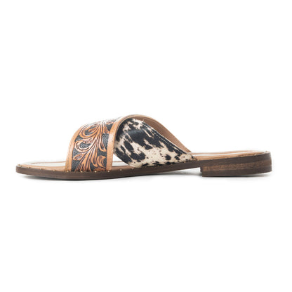 Myra Chappy Leather Slip-On Sandals